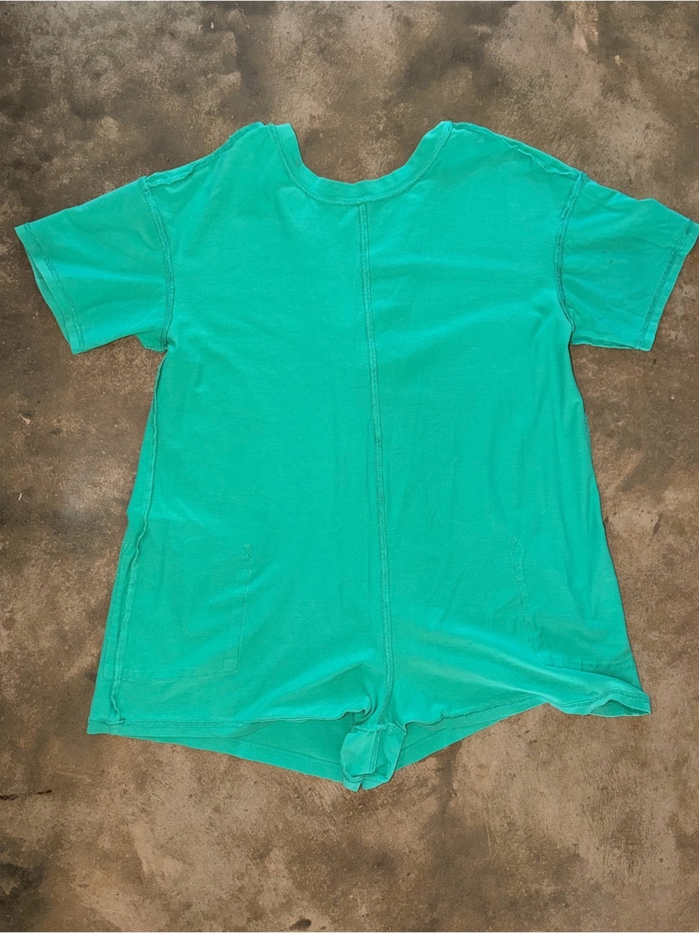 Kelly Green Reversible Romper Pocketed Lounge Casual Stretch S Game Day Tailgate - Picture 7 of 9